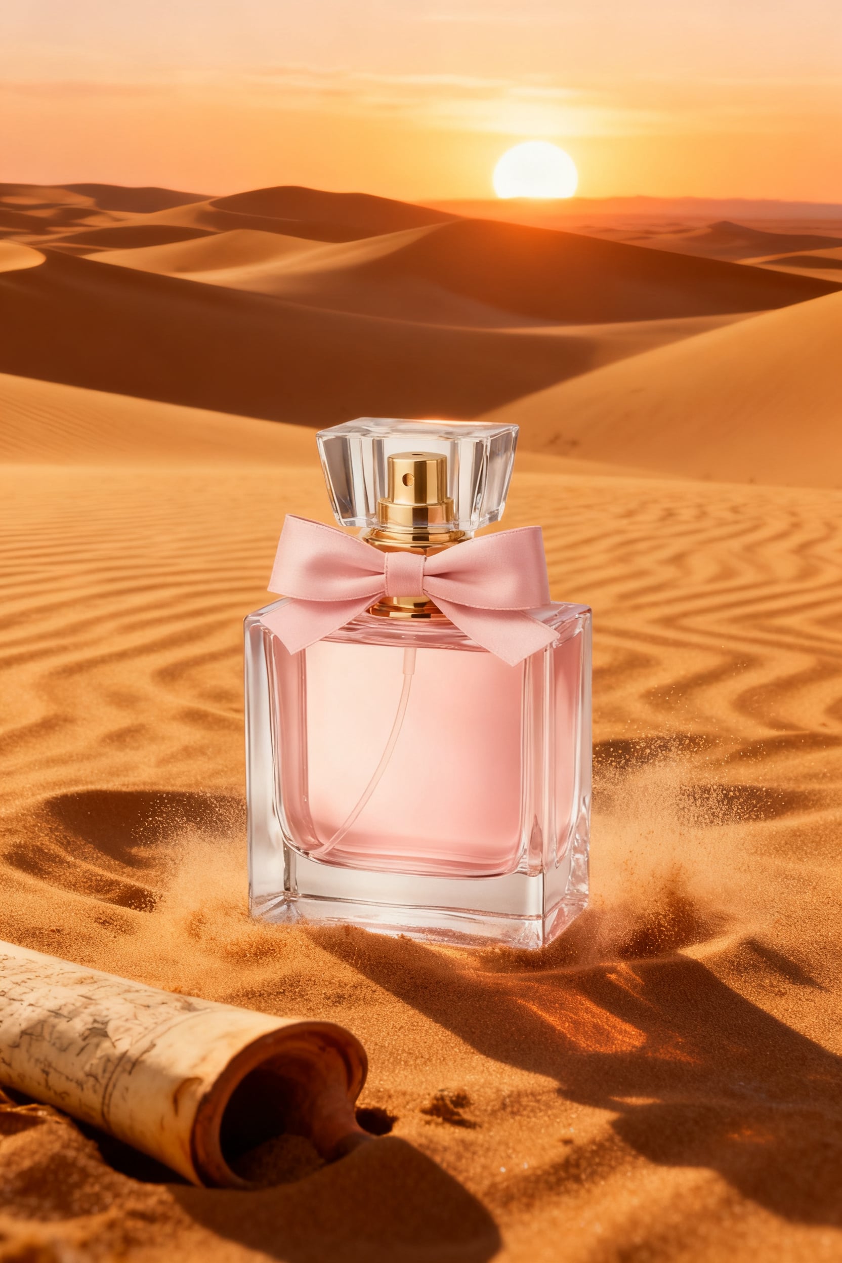 place th perfume in sands in Saudi arabia desert